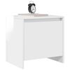 vidaXL Bedside Cabinet High Gloss White 45x34x44.5 cm Engineered Wood