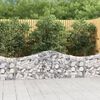 vidaXL Arched Gabion Baskets 50 pcs 200x30x60/80 cm Galvanised Iron
