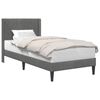 vidaXL Bed Frame with Headboard Dark Grey 107 x 203 cm Velvet