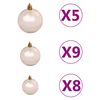 vidaXL Nordmann Fir Artificial Christmas Tree LED&Ball Set Green 210cm