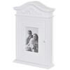 vidaXL Key Cabinet | White | MDF and Pinewood | Medium | Hooks | Key Cabinet