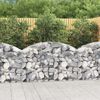 vidaXL Arched Gabion Basket 150x30x80/100 cm Galvanised Iron