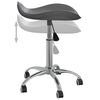 vidaXL Salon Spa Stool Grey Faux Leather