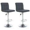 vidaXL Bar Stools 2 pcs Grey Faux Leather