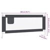 vidaXL Toddler Safety Bed Rail Dark Grey 200x25 cm Fabric
