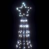 vidaXL LED Christmas Tree Cool White 100.5 x 100.5 x 304 cm Iron