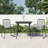 vidaXL 3 Piece Garden Dining Set Black PVC Rattan