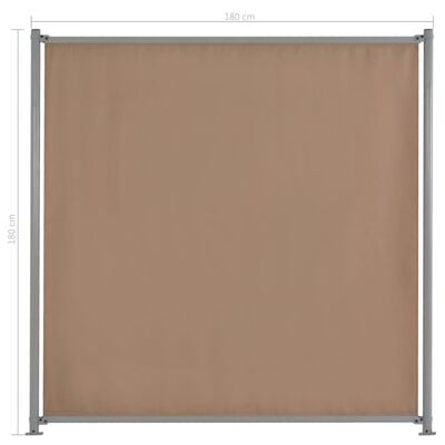 vidaXL Fence Panel with 2 Posts Fabric 180x180 cm Taupe