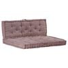 vidaXL Pallet Floor Cushions 2 pcs Cotton Taupe