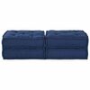 vidaXL Modular Sofa 2 pcs Indigo 140 x 70 x 36 cm Fabric