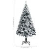 vidaXL Artificial Pre-lit Christmas Tree with Flocked Snow Green 120 cm