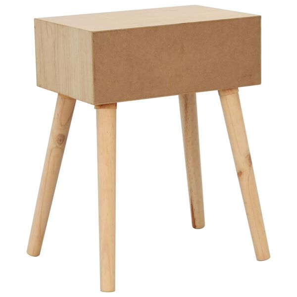 vidaXL Bedside Table with a Drawer 44x30x58.5 cm Solid Pinewood