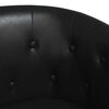 vidaXL Tub Chair Black Faux Leather