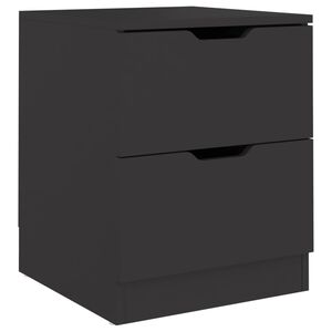 vidaXL Bedside Cabinet Black 40x40x50 cm Engineered Wood