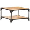 vidaXL Coffee Table | Rough natural wood grain | Solid mango wood and iron