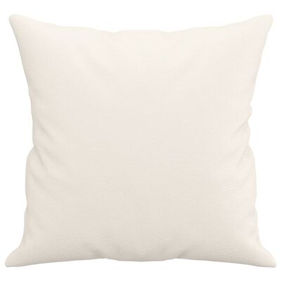 vidaXL Throw Pillows 2 pcs Cream 40x40 cm Faux Leather