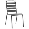 vidaXL Stackable Garden Chair Set 7 pcs Anthracite Powder-coated Steel