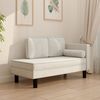 vidaXL Chaise Lounge with Cushions and Bolster Cream Velvet