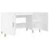 vidaXL Desk White 140x50x75 cm Engineered Wood