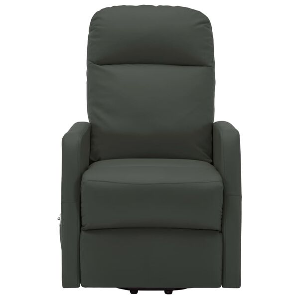 vidaXL Stand up Massage Chair Anthracite Faux Leather