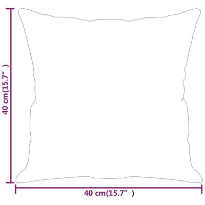 vidaXL Throw Pillows 2 pcs Cream 40x40 cm Fabric