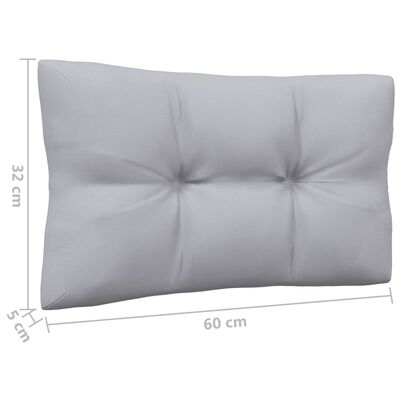 vidaXL 4-Seater Garden Sofa with Grey Cushions Solid Pinewood