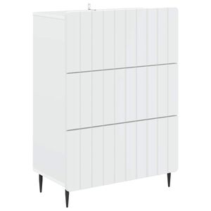 vidaXL Drawer Cabinet White 66 x 34.5 x 92 cm Engineered Wood