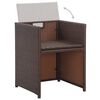 vidaXL 17 Piece Outdoor Dining Set with Cushions Poly Rattan Brown
