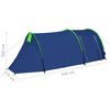 vidaXL Camping Tent 4 Persons Navy Blue/Green