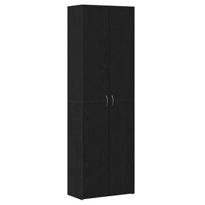 vidaXL Office Cabinet Black Oak 60 x 32 x 190 cm Engineered Wood