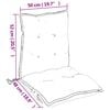 vidaXL Lowback Chair Cushions 6 pcs Taupe Oxford Fabric