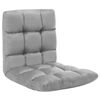 vidaXL Folding Floor Chair Light Grey Microfibre