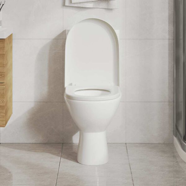 vidaXL Soft-close Toilet Seat with Quick-release Design White Square