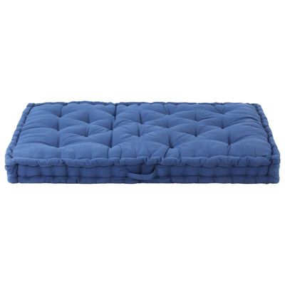 vidaXL Pallet Floor Cushion Cotton 120x80x10 cm Light Blue