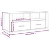 vidaXL TV Cabinet Grey Sonoma 100x35x40 cm Engineered Wood