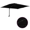 vidaXL Garden Parasol Black 248.5 x 247.5 x 160 cm Polyester and Steel