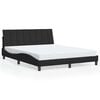 vidaXL Bed Frame without Mattress "Hanko" Black 152x203 cm Velvet