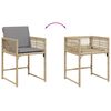 vidaXL 13 Piece Garden Dining Set with Cushions Mix Beige Poly Rattan
