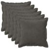 vidaXL Cushion Cover 6 pcs HOUTEN Dark Grey 40 x 40 cm Velvet