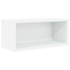 vidaXL CD Storage Rack White 40 x 17 x 17 cm Engineered Wood