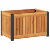 vidaXL Garden Planter 45x30x27,5 cm Solid Wood Acacia and Steel