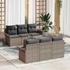 vidaXL Garden Sofa Set with Cushion with Storage Manual 7 pcs Grey