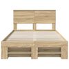 vidaXL Bed Frame Sonoma Oak 137 x 203 cm Engineered Wood