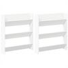 vidaXL Wall Shoe Cabinets 2 pcs White 80x18x90 cm Engineered Wood