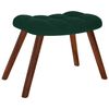 vidaXL Rocking Chair with Stool Dark Green Velvet