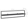vidaXL Towel Rack Black 95x25x22 cm Iron