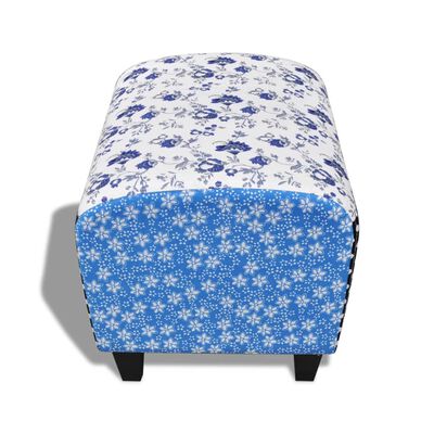 Patchwork Foot Stool Ottoman Country Living Style Flower Spot