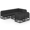 vidaXL 8 Piece Garden Lounge Set with Cushions Solid Pinewood