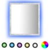 vidaXL LED Bathroom Mirror Concrete Grey 40x8,5x37 cm Acrylic