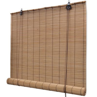vidaXL Roller Blind Bamboo 140x220 cm Brown